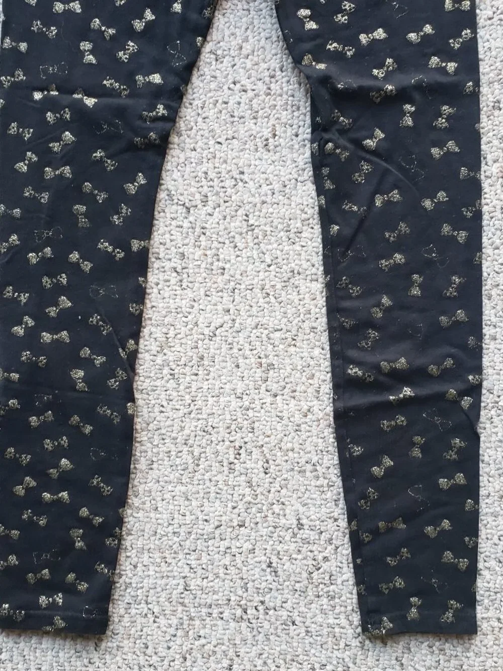 Abercrombie Kids Gold Bow cotton leggings - Size Large